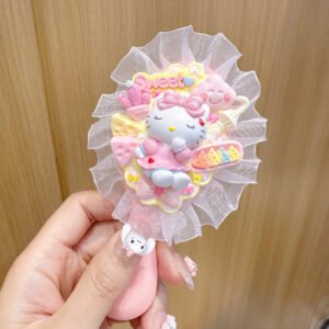 Pink Cute Adorable Kitty Cat Cartoon DIY Handmade Fake Cream Glue Decoden Comb